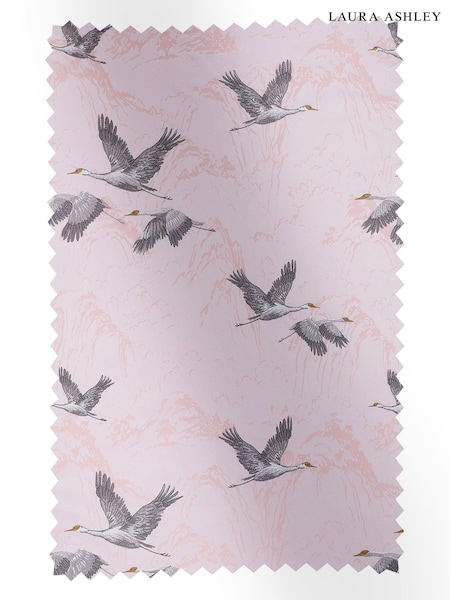Laura Ashley Blush Pink Animalia Embroidered Fabric By The Metre (T97176) | £78