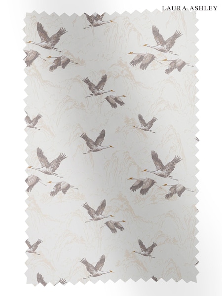 Laura Ashley Dark Grey Animalia Embroidered Fabric By The Metre (T97177) | £78