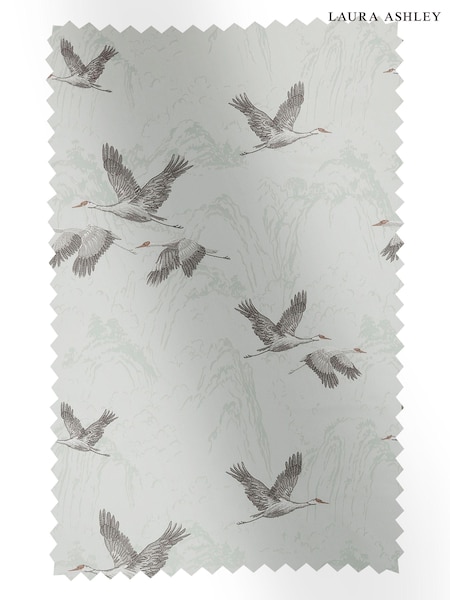 Laura Ashley Duck Egg Blue Animalia Embroidered Fabric By The Metre (T97178) | £78