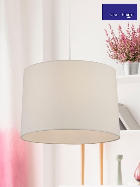 Searchlight Ivory Cream Dawn Tapered Linen Shade (T98324) | £25