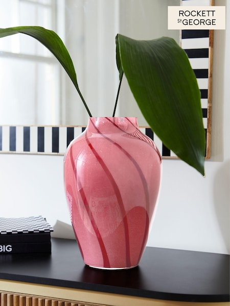 Rockett St George Pink Swirl Vase (T99283) | £70