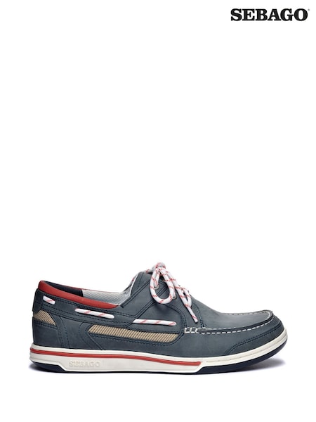 Sebago Blue Triton Leather Boat Shoes (T99895) | £130