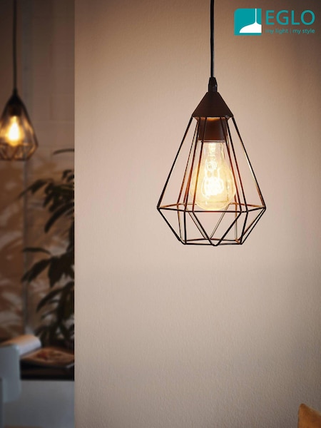 Eglo Black Tarbes Geometric Pendant Light (TG1506) | £28