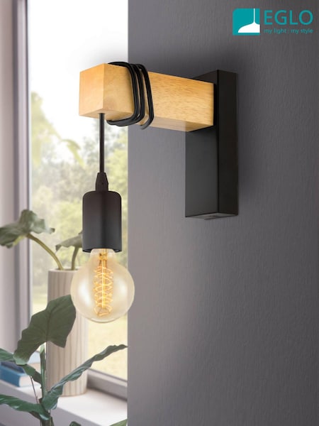 Eglo Black Townshend Wall Light (TH1012) | £32