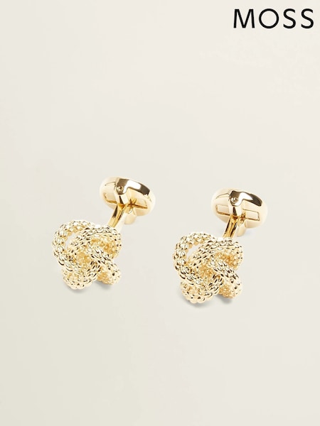 MOSS Gold Tone Fancy Knot Cufflinks (TH4740) | £30