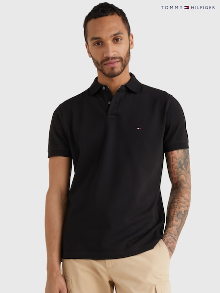 Tommy Hilfiger Black 1985 Regular Fit Polo Shirt (TQM209) | £75