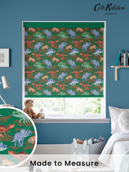 Cath Kidston Green Kids Dinosaur Made To Measure Roller Blinds (TXC528) | £58
