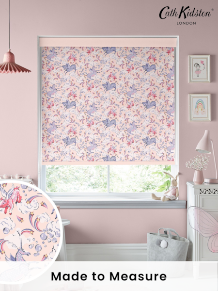 Cath Kidston Pink Kids Unicorn Made To Measure Roller Blinds (TXE330) | £58