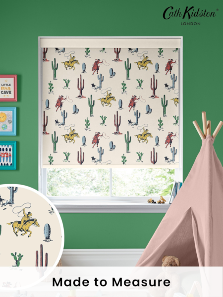 Cath Kidston Cream Kids Cowboy Made To Measure Roller Blinds (TXF025) | £58