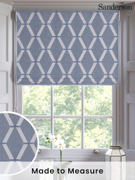 Sanderson Blue Hemsby Made To Measure Roman Blind (U00093) | £177