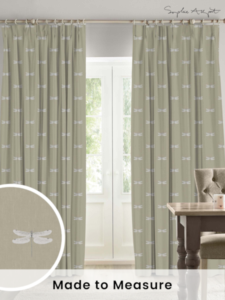 Sophie Allport Natural Dragonfly Made To Measure 100% Cotton Curtains (U00118) | £91