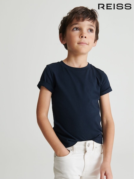 Reiss Navy Bless Crew Neck T-shirt (U00893) | £12