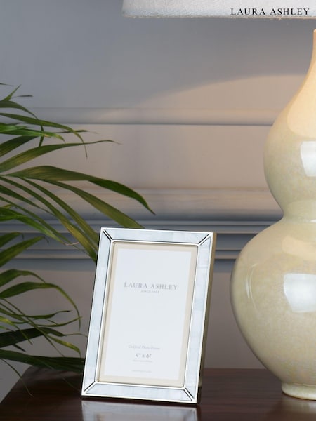 Laura Ashley Chrome Oakford Nickel Plated With Mother Of Pearl Picture Frame (U01499) | £20