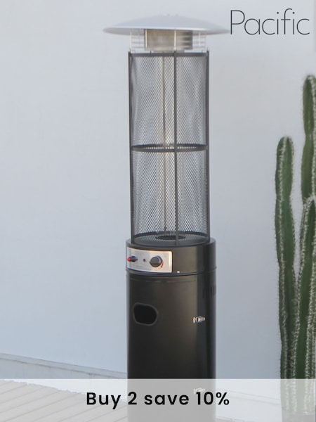 Pacific Black Garden Cylinder Patio Outdoor Heater (U02443) | £300