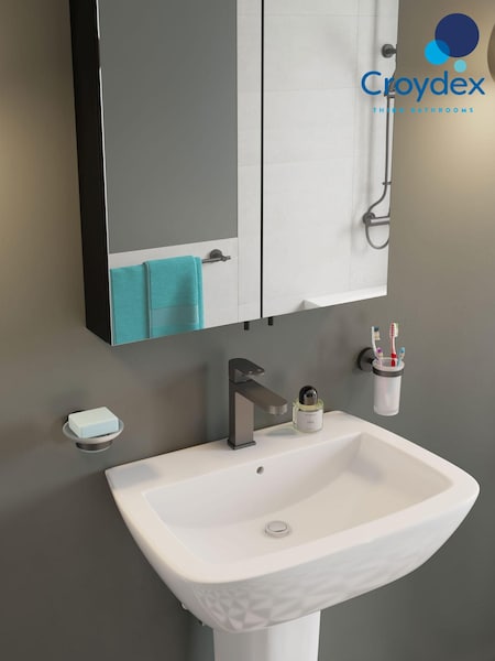 CROYDEX Black Dawley Double Door Cabinet (U03511) | £323