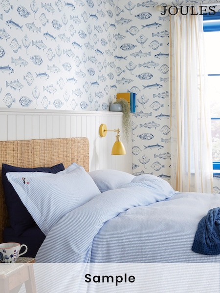 Joules Coast Blue Name The Plaice Wallpaper (U06480) | £1