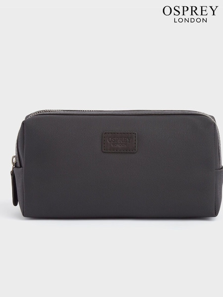 OSPREY LONDON The Small Grantham Waxed Canvas And Leather Washbag (U08687) | £35