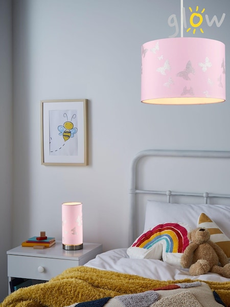 glow Pink Butterfly Pattern Shade (U09077) | £25