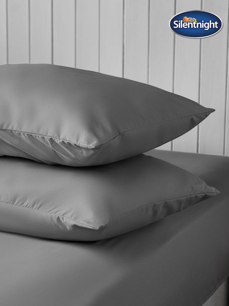 Silentnight Set of 2 Charcoal Grey Supersoft Pillowcases (U09128) | £10