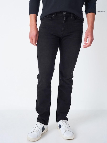 Crew Clothing Black Parker Straight Jeans (U09784) | £69