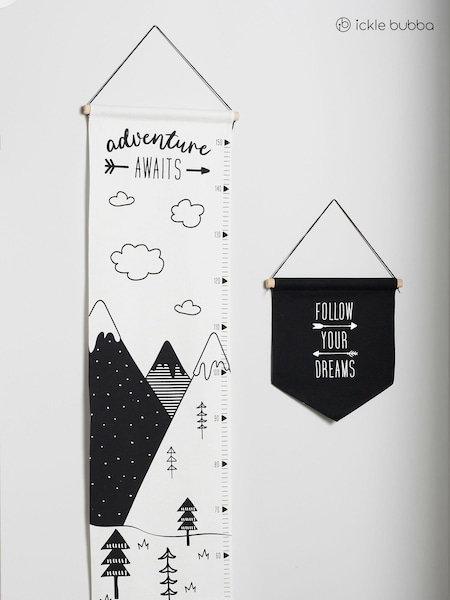 Ickle Bubba 2 Pack Black The Mono Mountains Collection 100% Cotton Wall Art (U09858) | £19