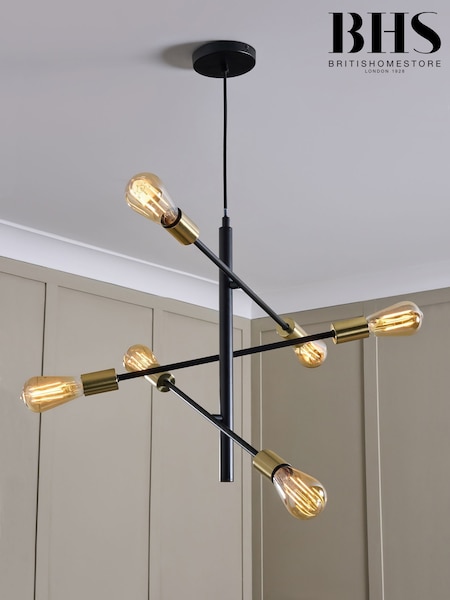 BHS Brass Clavet Ceiling Light Pendant (U10513) | £72