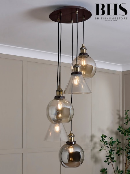 BHS Bronze Carter Industrial Cluster Light Ceiling Light (U10534) | £114