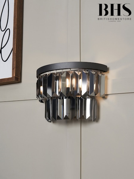 BHS Pewter Black Ozzie Wall Light (U10540) | £33
