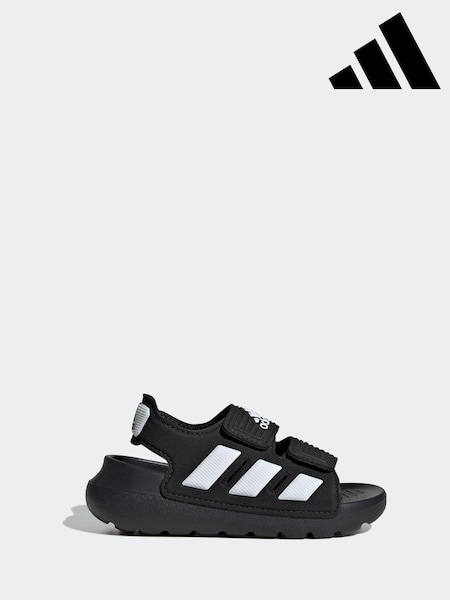 adidas Black/White Kids Altaswim 2.0 Sandals (U10802) | £20