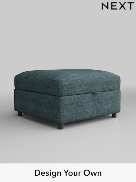 Boucle Weave Easy Clean/Dark Teal Green Parker Platform (U11435) | £450