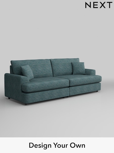 Boucle Weave Easy Clean/Dark Teal Green Parker Platform (U11435) | £1,350