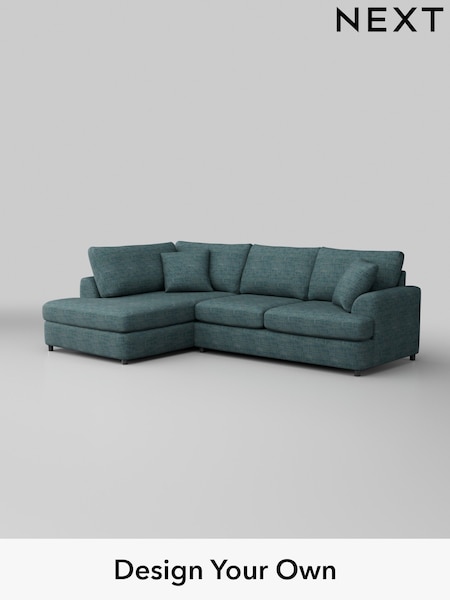 Boucle Weave Easy Clean/Dark Teal Green Parker Platform (U11435) | £2,099