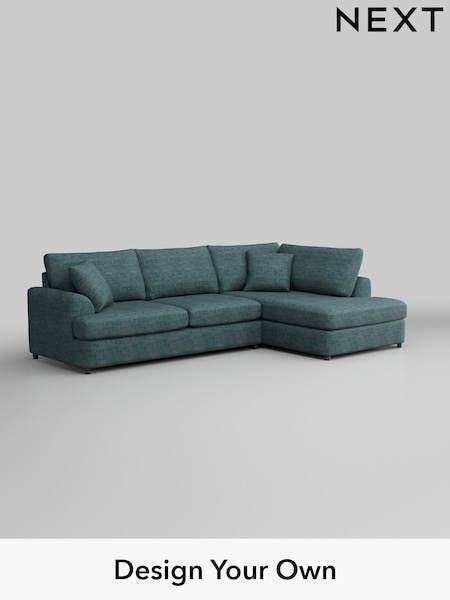 Boucle Weave Easy Clean/Dark Teal Green Parker Platform (U11435) | £2,199