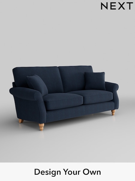 Fine Chenille Easy Clean/Dark Navy Blue Ashford (U11511) | £1,375