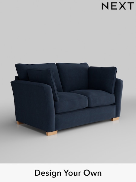 Fine Chenille Easy Clean/Dark Navy Blue Heath Highback (U11513) | £1,025