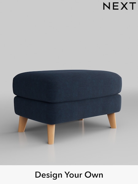 Fine Chenille Easy Clean/Dark Navy Blue Conway Relaxed Sit (U11524) | £425