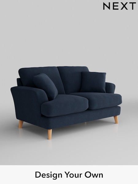 Fine Chenille Easy Clean/Dark Navy Blue Conway Relaxed Sit (U11524) | £1,150