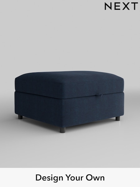 Fine Chenille Easy Clean/Dark Navy Blue Parker Platform (U11525) | £499