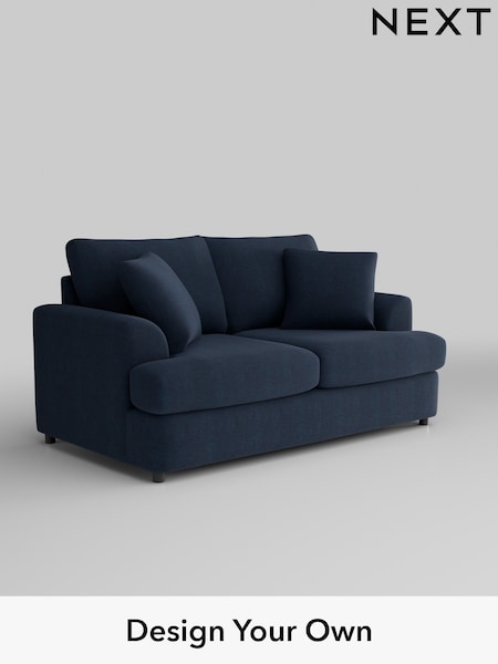 Fine Chenille Easy Clean/Dark Navy Blue Parker Platform (U11525) | £1,175