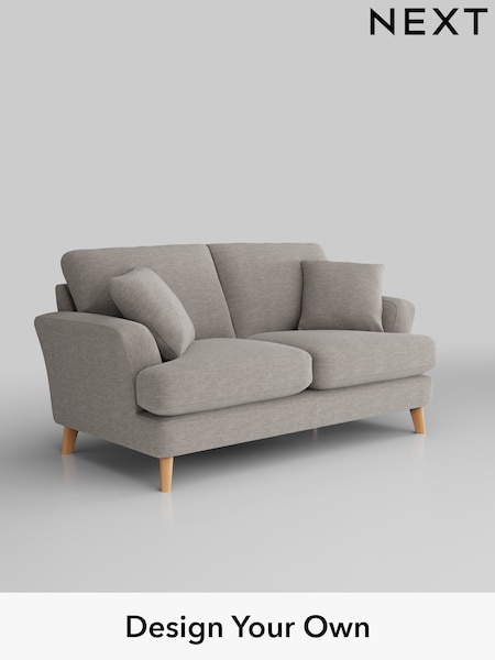 Fine Chenille Easy Clean/Light Steel Grey Conway Relaxed Sit (U11543) | £1,250