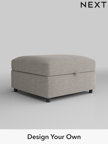 Fine Chenille Easy Clean/Light Steel Grey Parker Platform (U11544) | £499