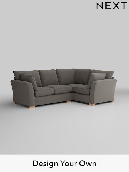 Fine Chenille Easy Clean/Dark Smoke Grey Heath Highback (U11661) | £2,050