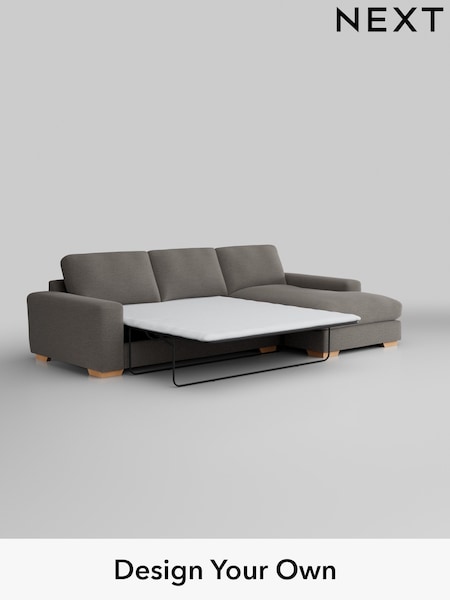 Fine Chenille Easy Clean/Dark Smoke Grey Houghton Deep Relaxed Sit (U11662) | £2,825