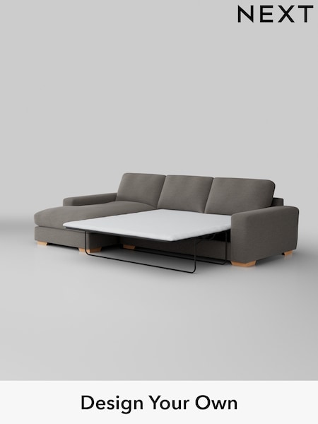 Fine Chenille Easy Clean/Dark Smoke Grey Houghton Deep Relaxed Sit (U11662) | £2,825
