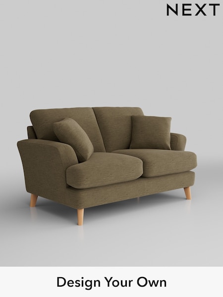 Fine Chenille Easy Clean/Dark Moss Green Conway Relaxed Sit (U11684) | £1,150
