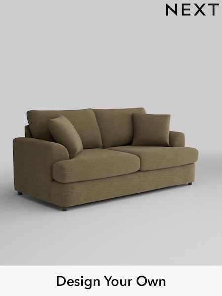 Fine Chenille Easy Clean/Dark Moss Green Parker Platform (U11685) | £1,275