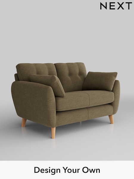 Fine Chenille Easy Clean/Dark Moss Green Wilson Buttoned Back (U11693) | £850