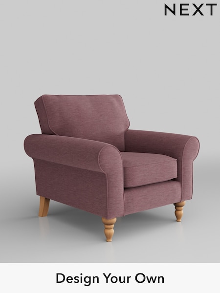 Fine Chenille Easy Clean/Mid Mulberry Purple Mallory (U11796) | £625