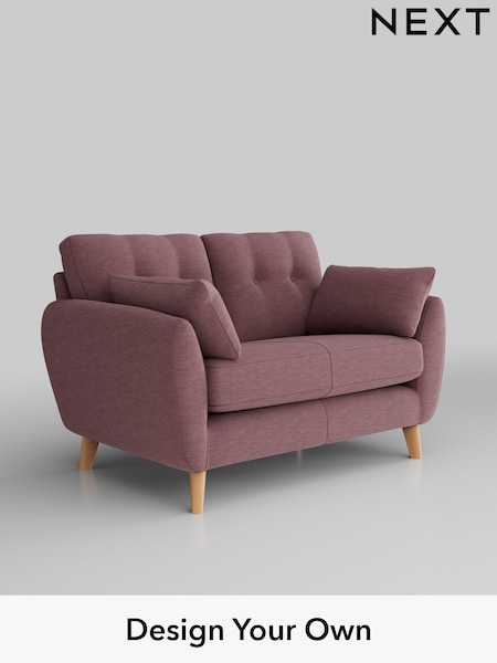 Fine Chenille Easy Clean/Mid Mulberry Purple Wilson Buttoned Back (U11799) | £850