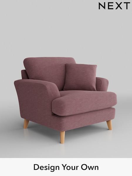 Fine Chenille Easy Clean/Mid Mulberry Purple Conway Relaxed Sit (U11812) | £875